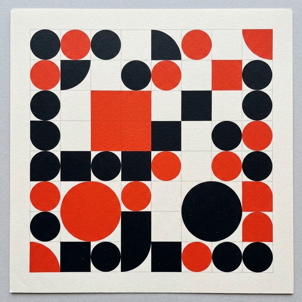 Concrete art made for the post. It is the language Max Bill practised as a painter, before he designed a watch.